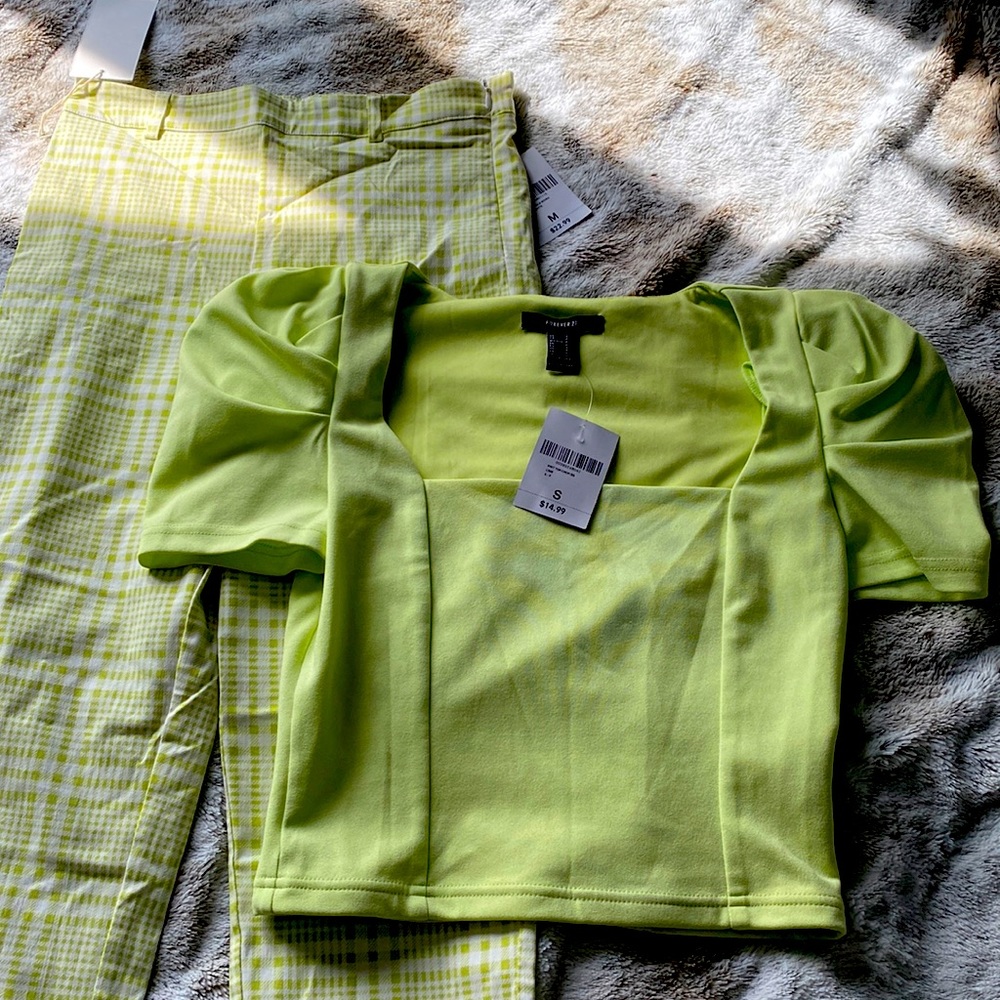 FOREVER 21: LIME GREEN OUTFIT